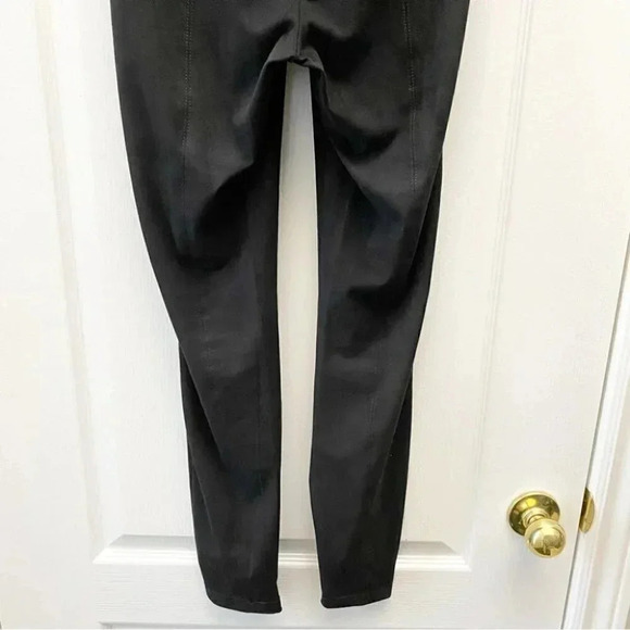 Zara High Rise Faux Suede Ankle Zip Leggings Black Size Small - Picture 10 of 13